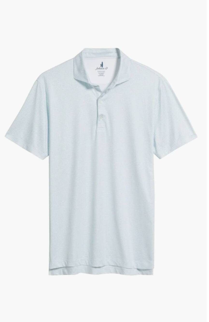 NEW JOHNNIE-O men's tee party featherweight performance polo in white